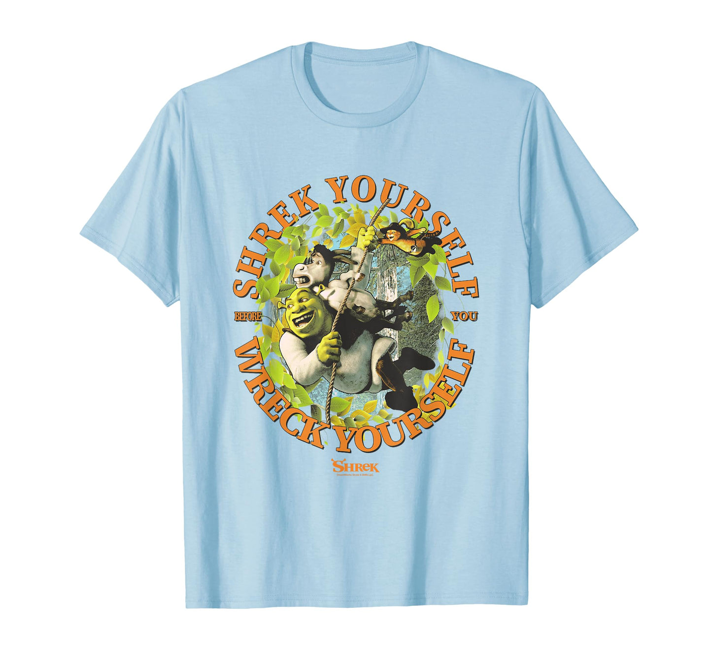Shrek Yourself Before You Wreck Yourself Retro Chest Poster T-Shirt