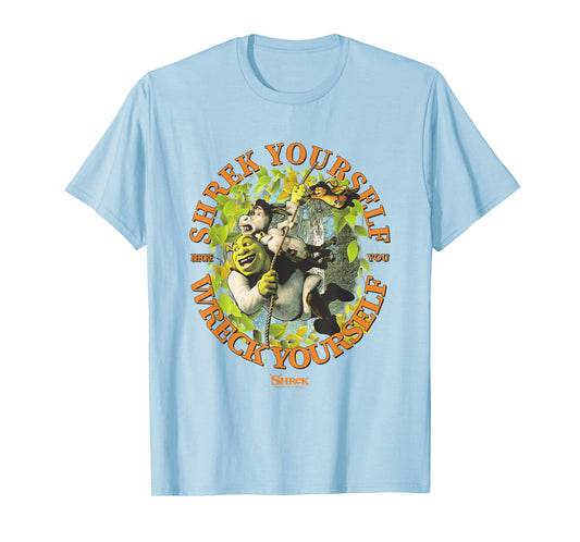 Shrek Yourself Before You Wreck Yourself Retro Chest Poster T-Shirt