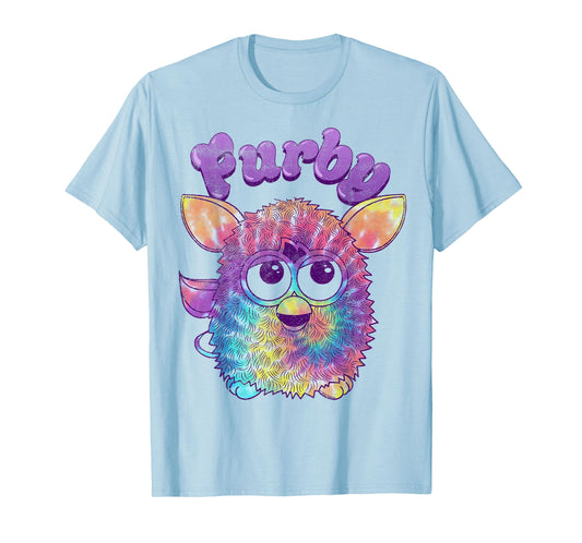 Furby Tie Dyed Cute Portrait Logo T-Shirt