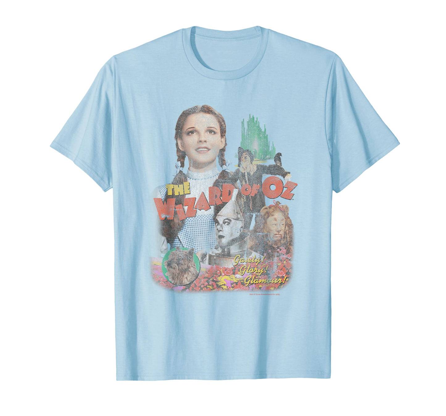 Wizard of Oz Vintage Distressed Film Poster with Cast Movie T-Shirt