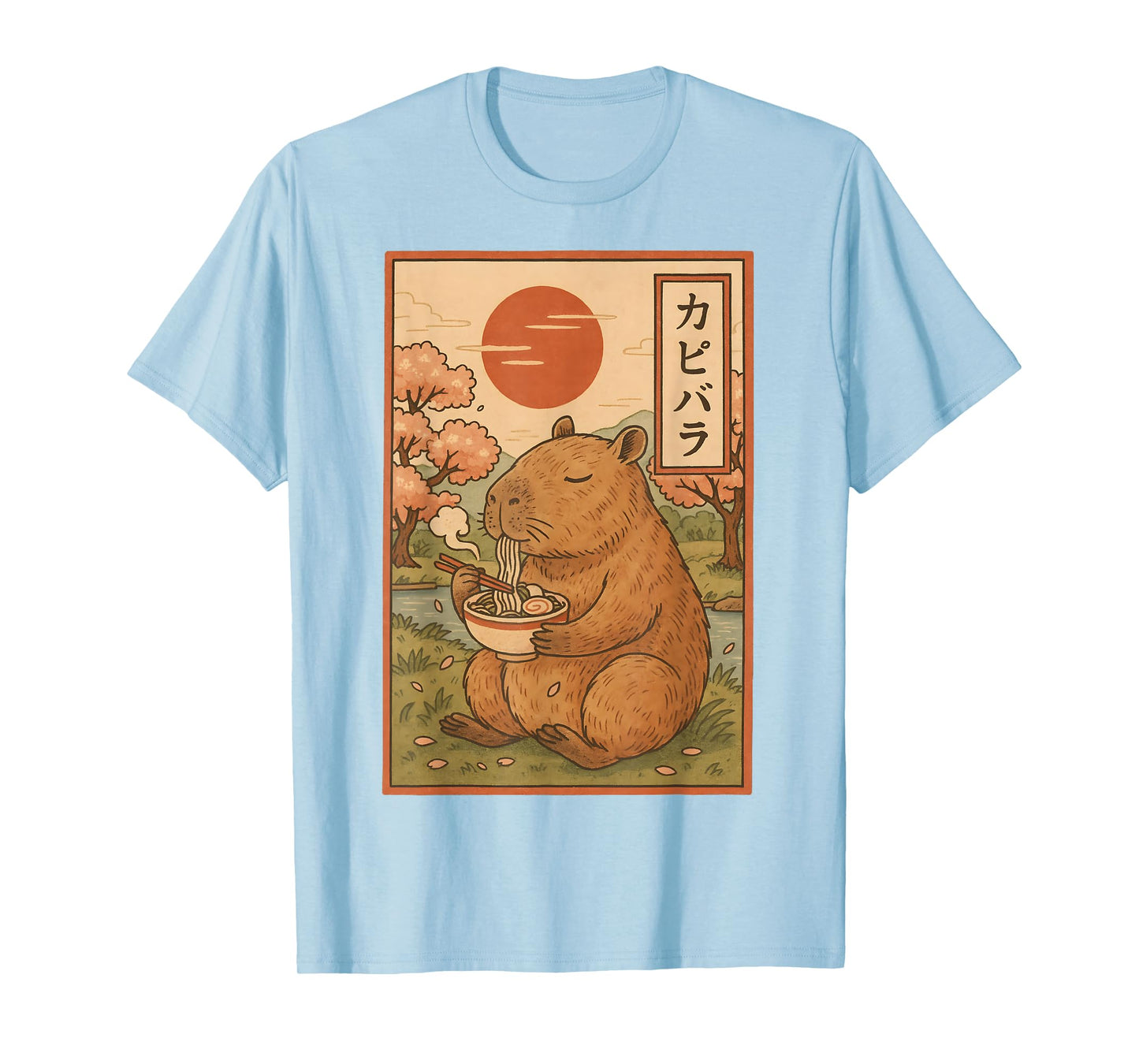 Cute Capybara Ramen japanesse Anime Kawaii Kids Men Women T-Shirt