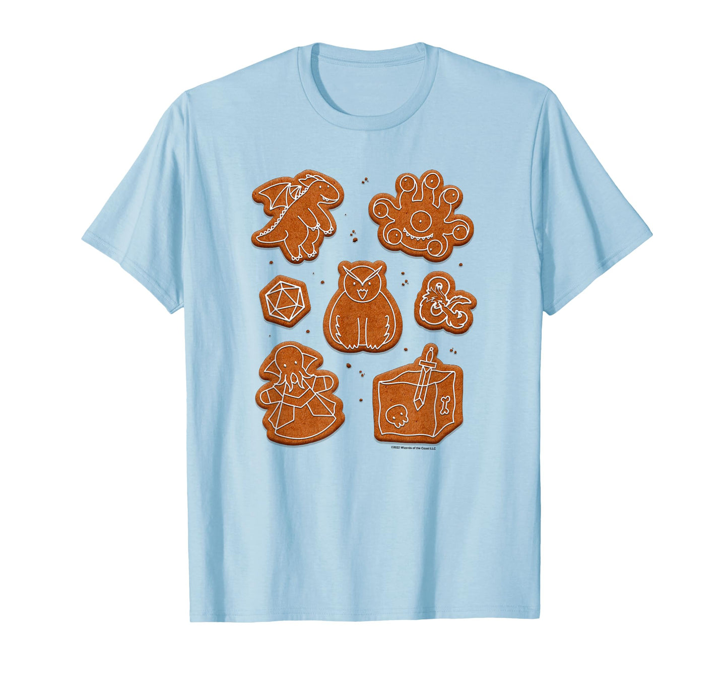 Dungeons & Dragons Christmas Gingerbread Monster Cookies T-Shirt