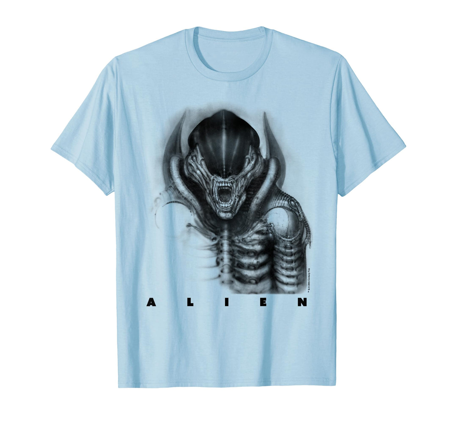 Aliens Iconic Epic Xenomorph Faded Big Chest Epic Portrait T-Shirt