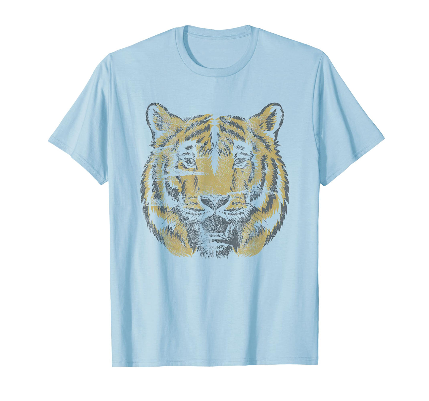 Vintage Tiger Face Tiger Head Wild Cat Lover Gift T-Shirt Small