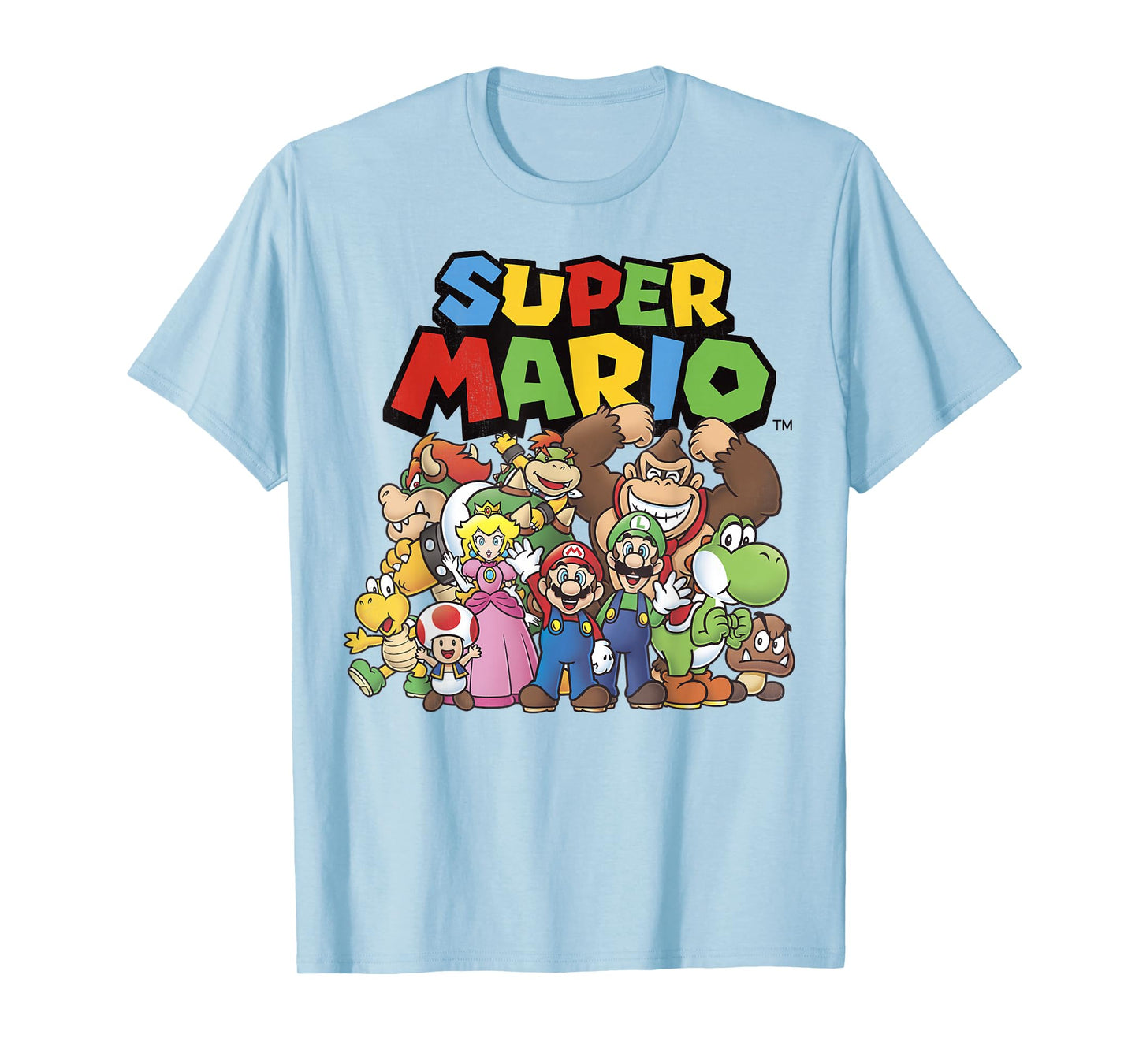 Super Mario Full Cast Group Shot Classic Graphic T-Shirt T-Shirt