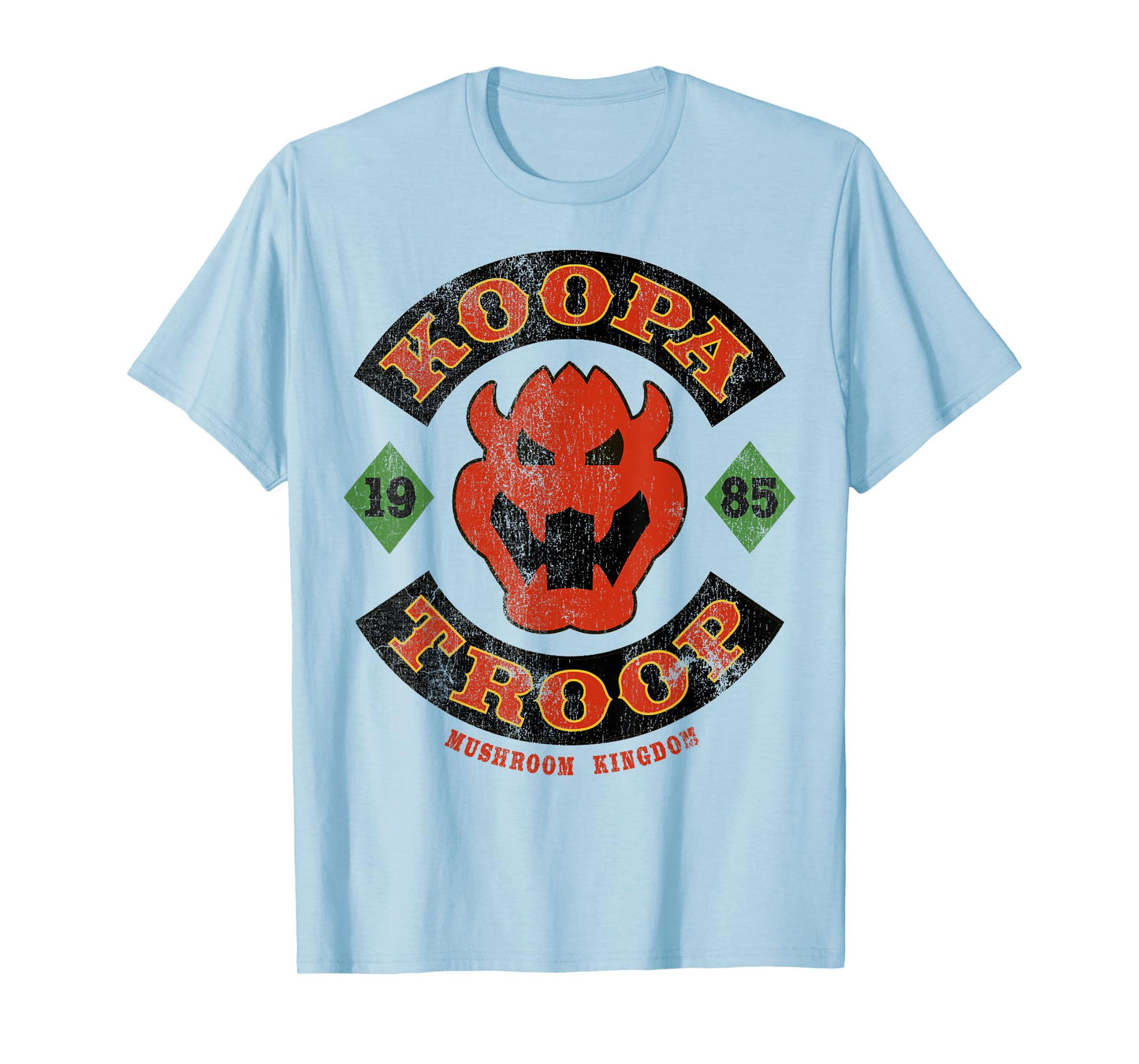 Super Mario Bros Bowser Koopa Troop Vintage Distressed T-Shirt