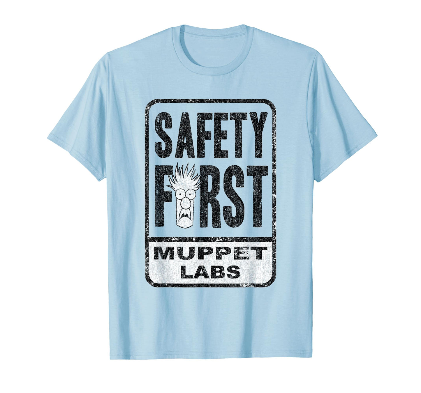 Disney The Muppets Safety First Sign Beaker Distressed T-Shirt