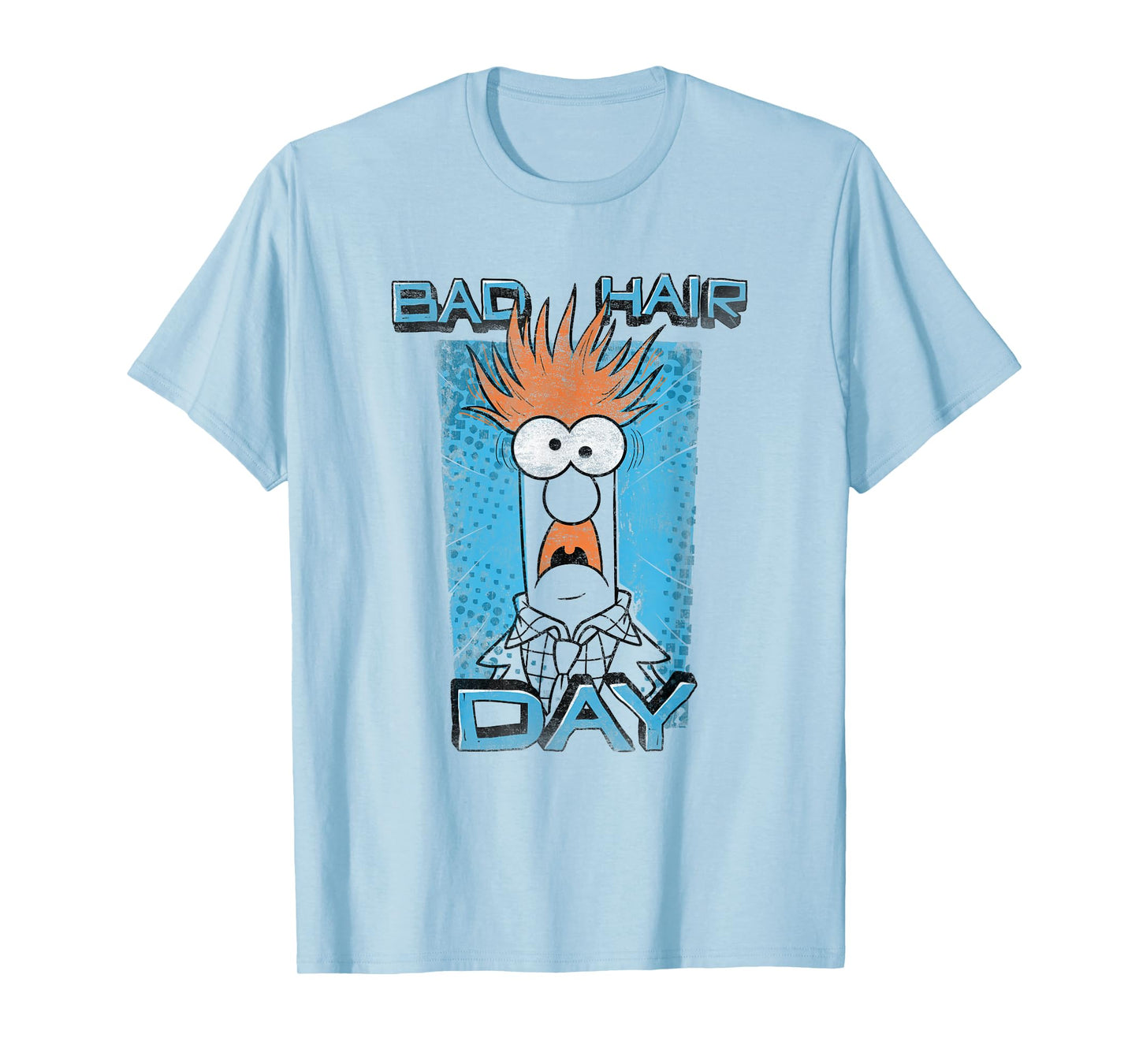 Disney The Muppets Beaker Bad Hair Day Retro Chest Portrait T-Shirt