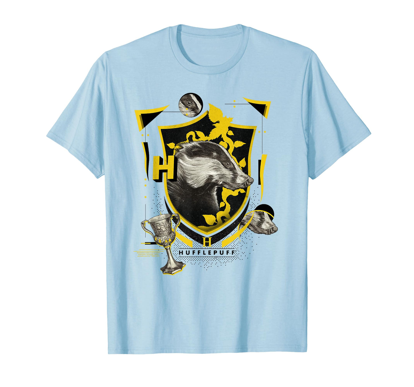 Harry Potter Hufflepuff Shield Realistic Badger T-Shirt