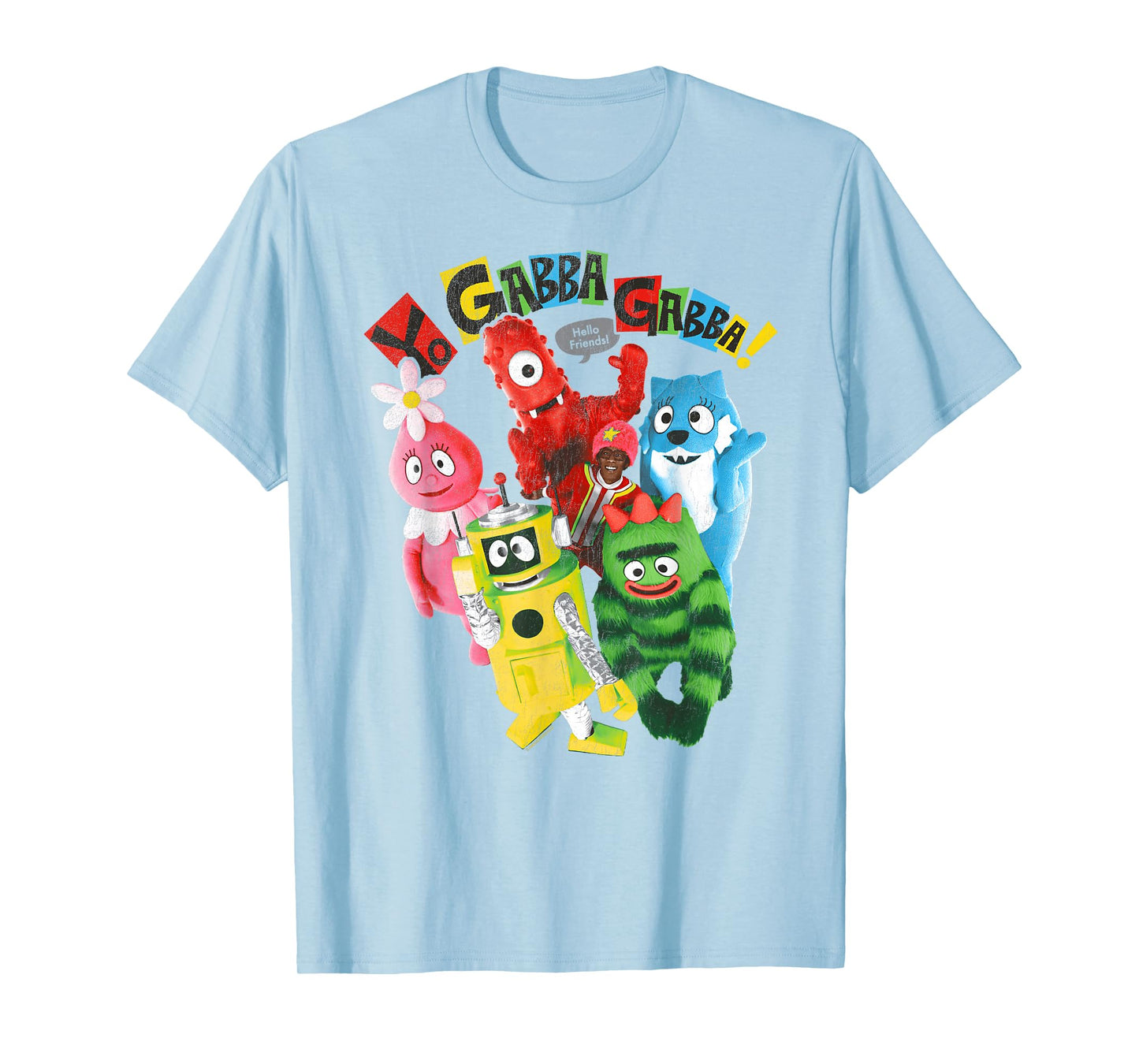 Yo Gabba Gabba! Hello Friends Cast Photo TV Show T-Shirt
