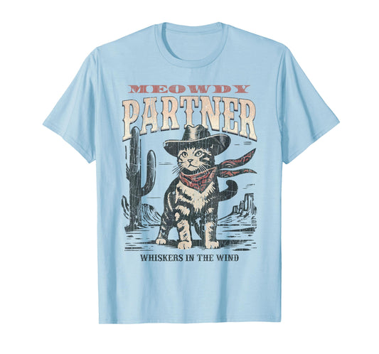 Meowdy Partner Cowboy Cat Vintage T-Shirt