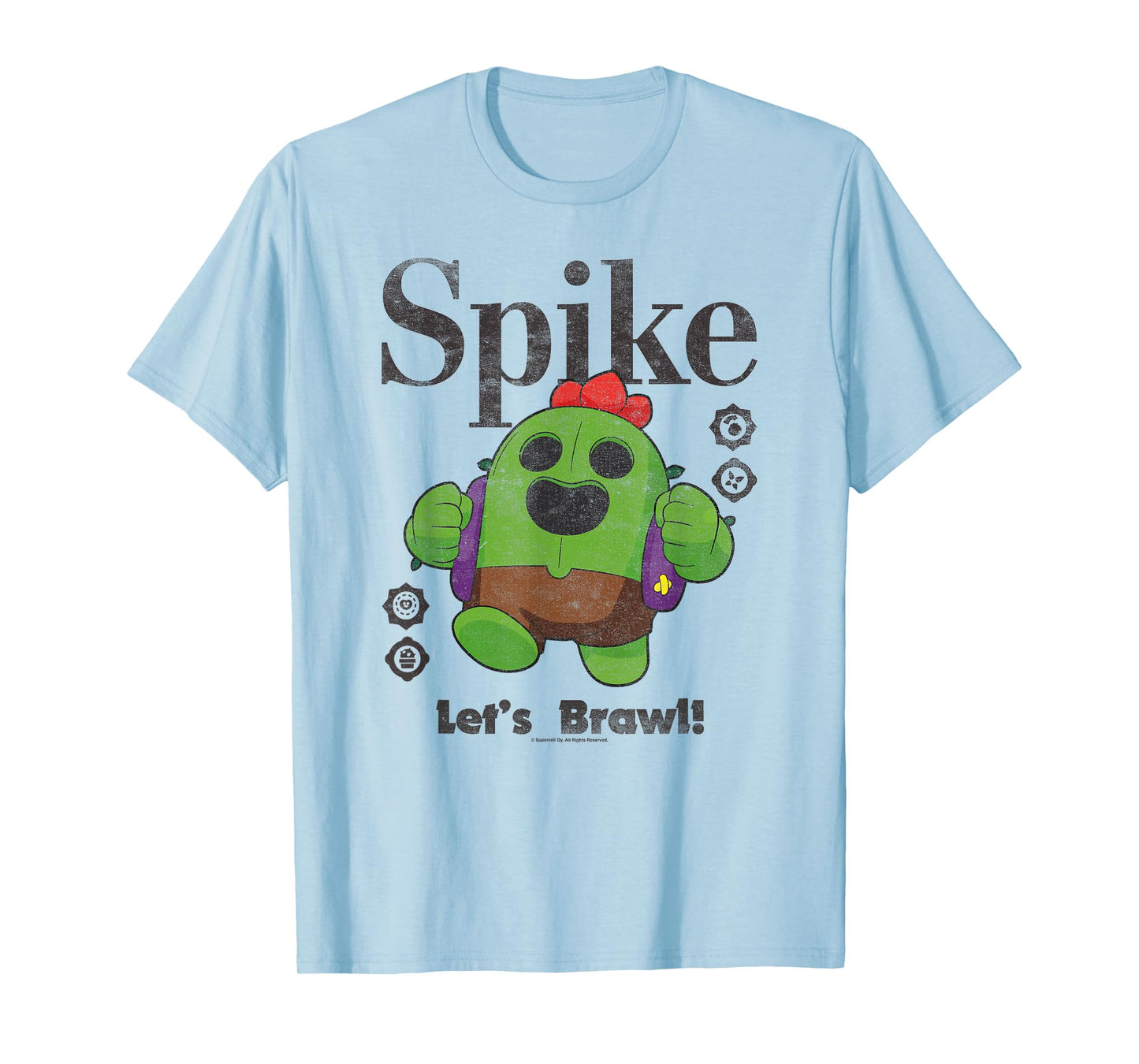 Brawl Stars Spike The Legendary Brawler Distressed Poster T-Shirt