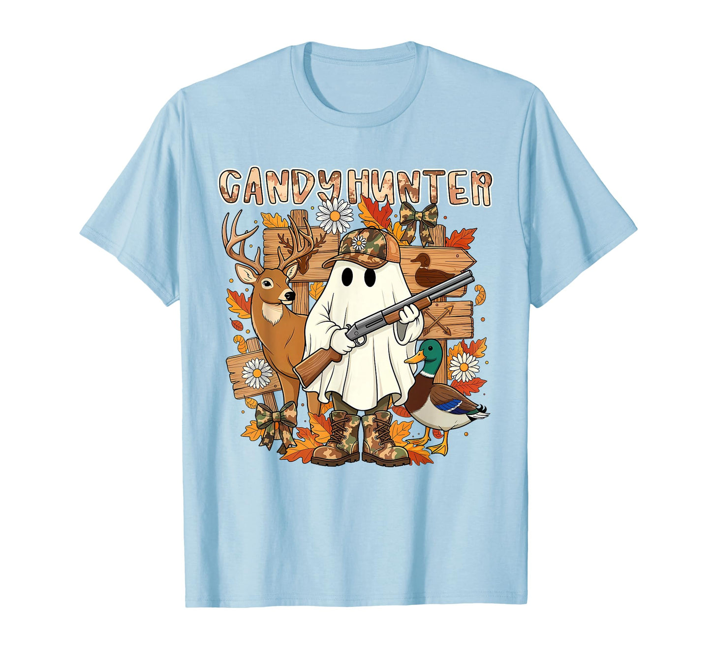 Candy Hunter Duck Deer Hunting Halloween Hunting Season T-Shirt