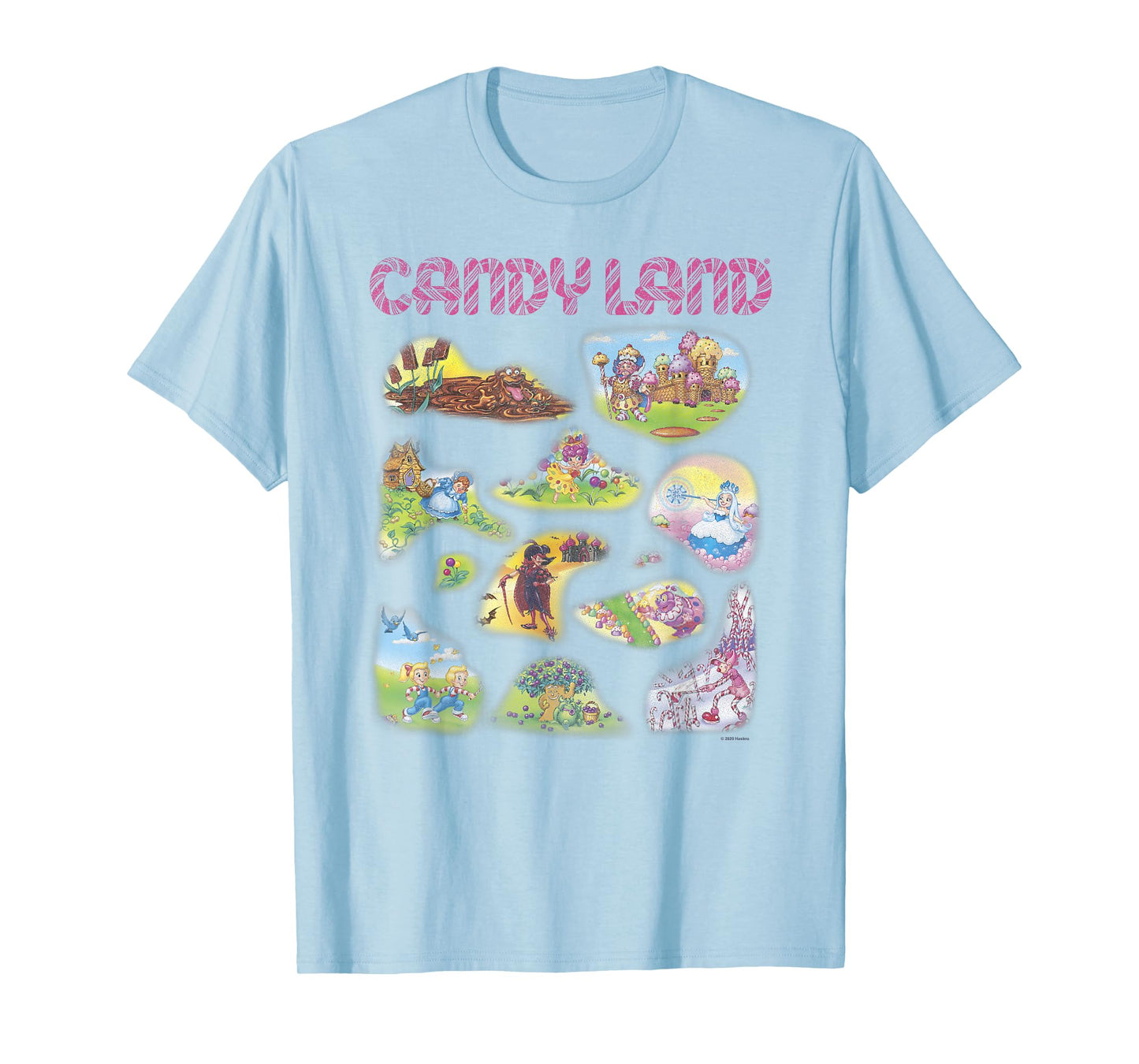 Candy Land Vintage Game Board Locations Textbook T-Shirt