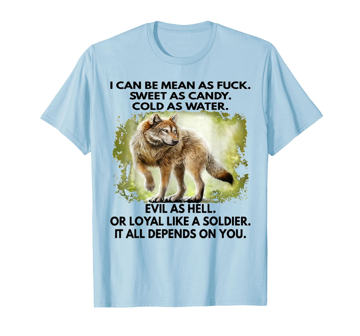 I Can Be Mean As Fuck Sweet As Candy Cold As Water Evil T-Shirt