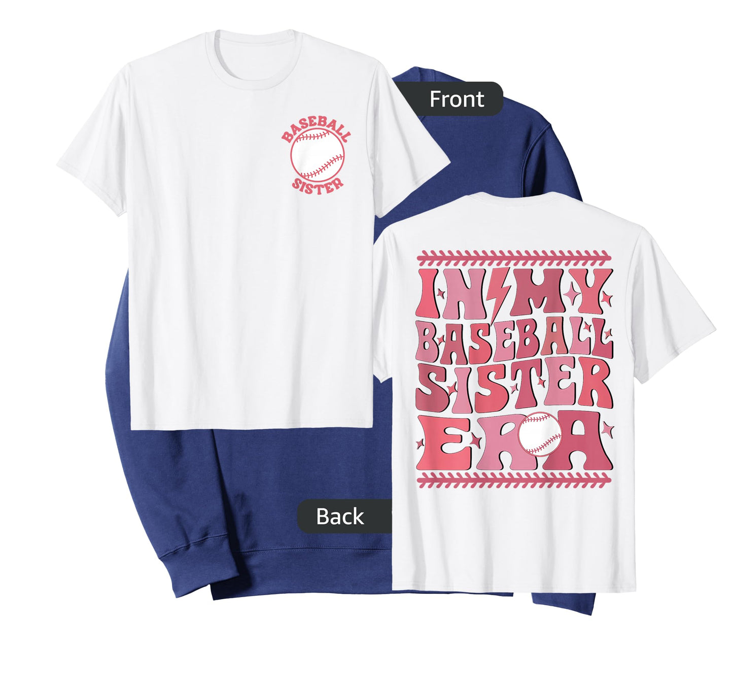 In My Baseball Sister Era Groovy Sister Baseball T-Shirt