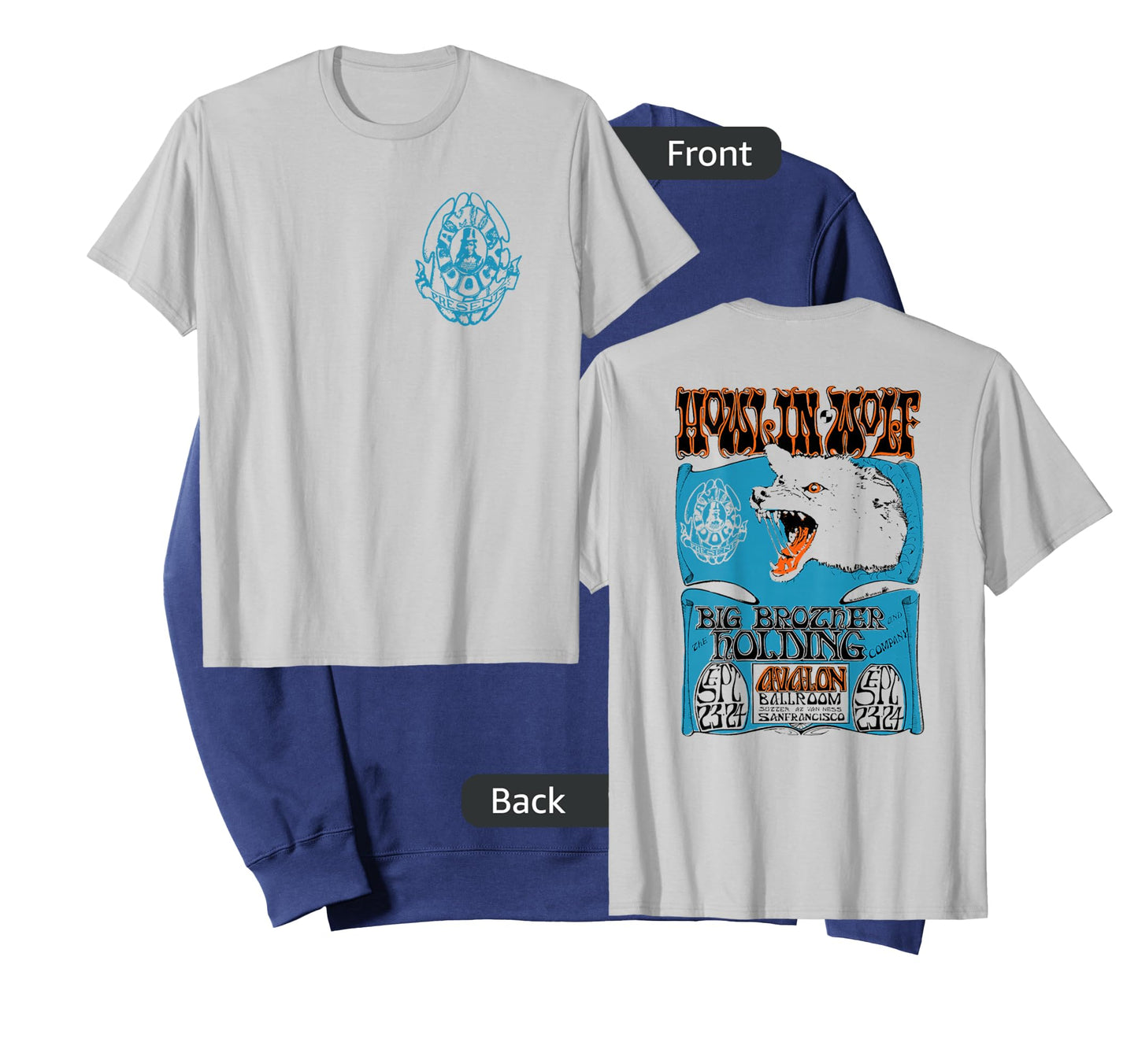 The Family Dog Howlin Wolf Blue Logo T-Shirt