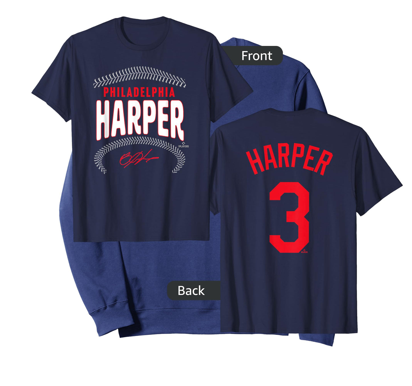 Bryce Harper Philadelphia Name & Number (Front & Back) T-Shirt
