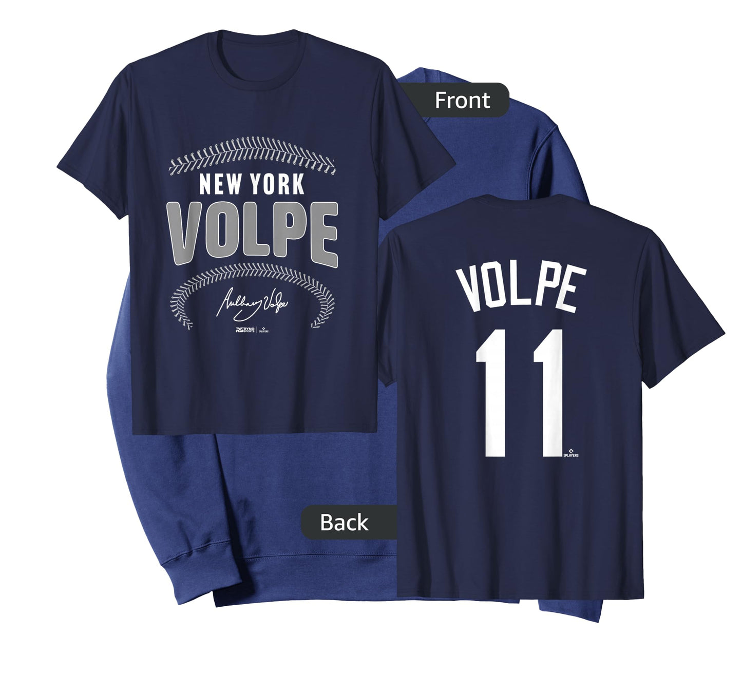 Anthony Volpe New York Baseball Name & Number (Front & Back) T-Shirt