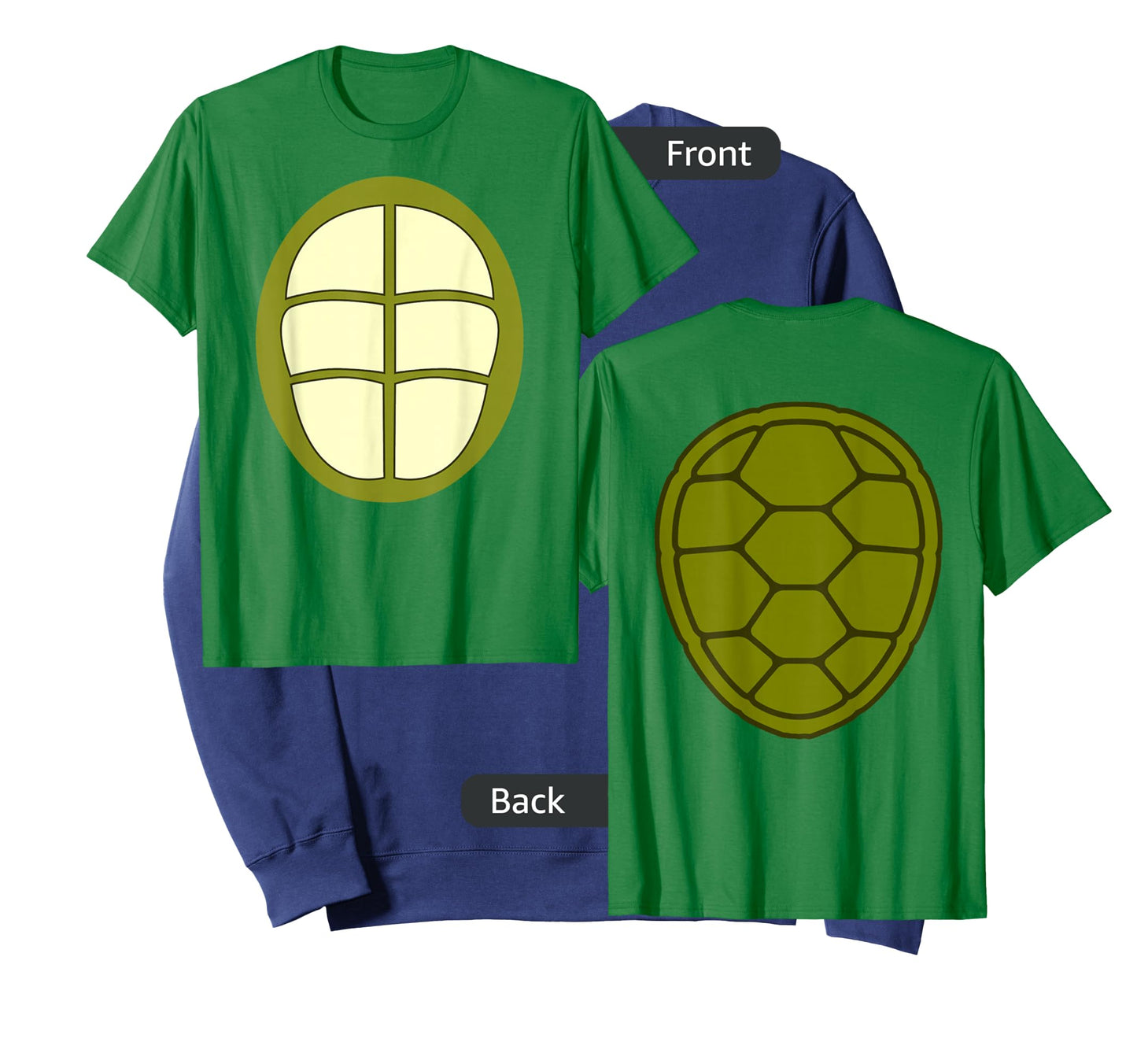Turtle Halloween Costume T-Shirt 2-Sided Turtle Shell Shirt T-Shirt