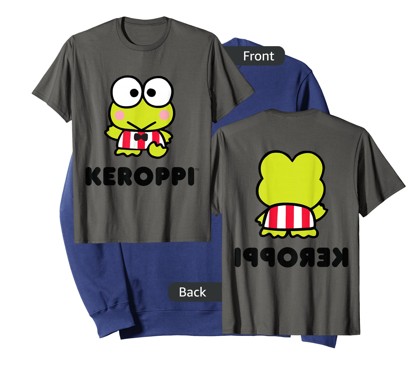 Keroppi Character Front and Back T-Shirt Small