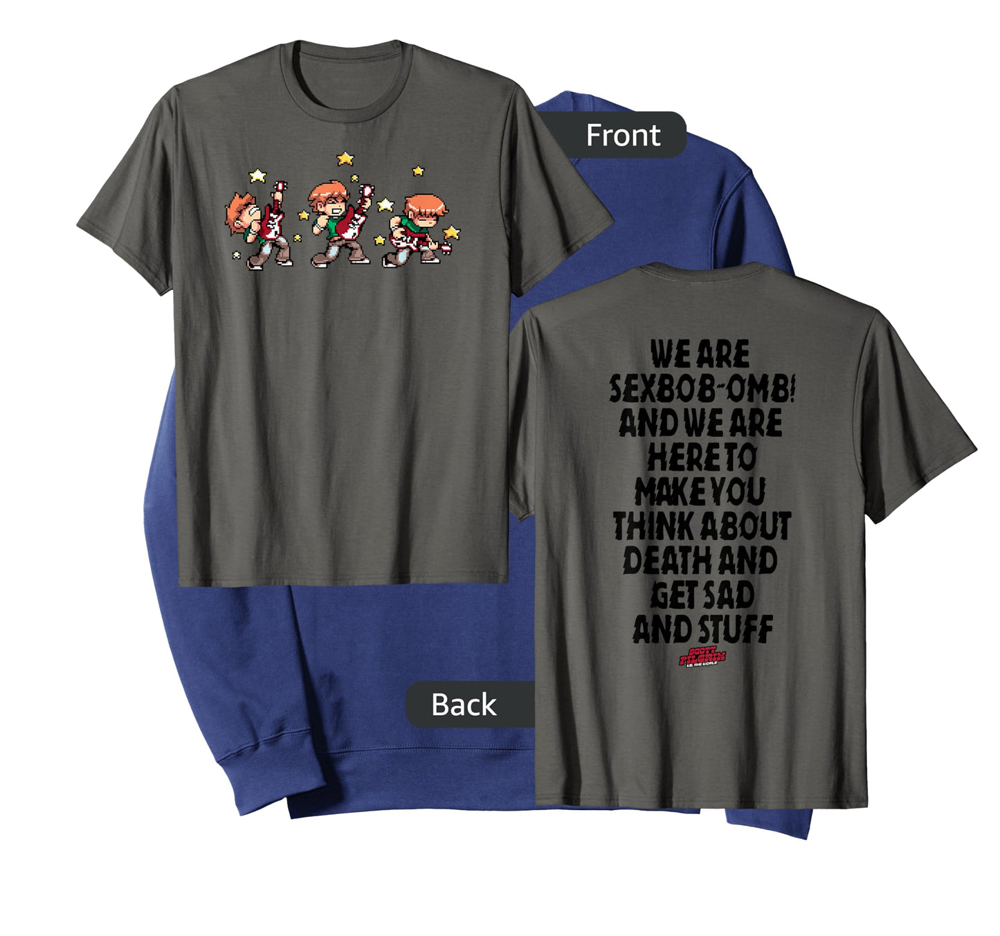 Scott Pilgrim Vs. The World Sexbob-Omb Scott Front & Back T-Shirt