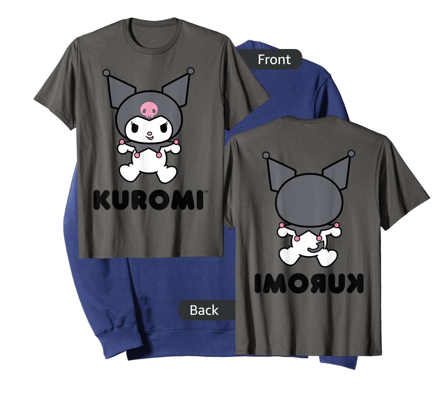 Kuromi Character Front and Back T-Shirt Small