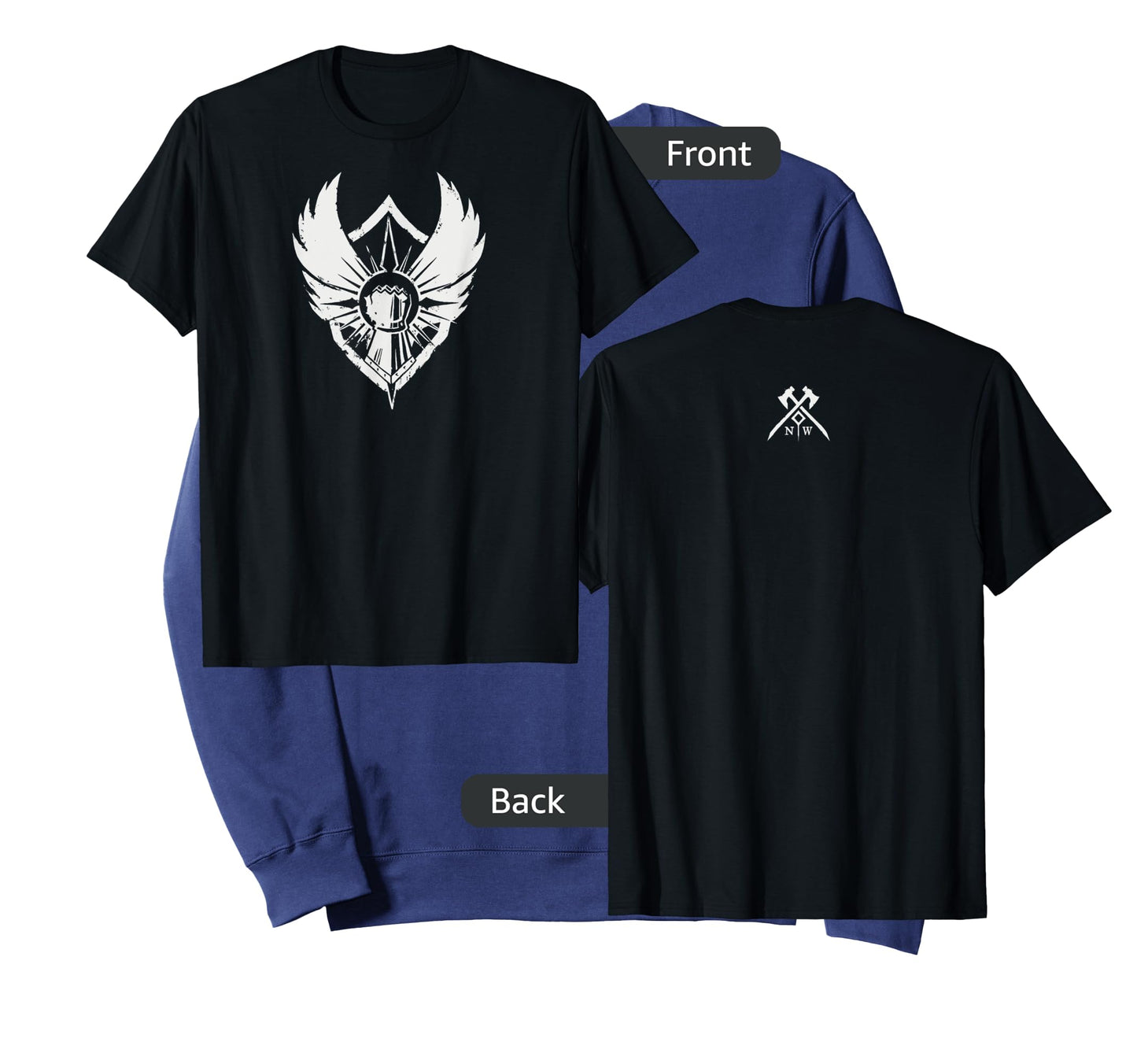 Amazon Games - New World Covenant Logo T-Shirt, Men's Black Small Classic Fit Short Sleeve Cotton T-Shirt