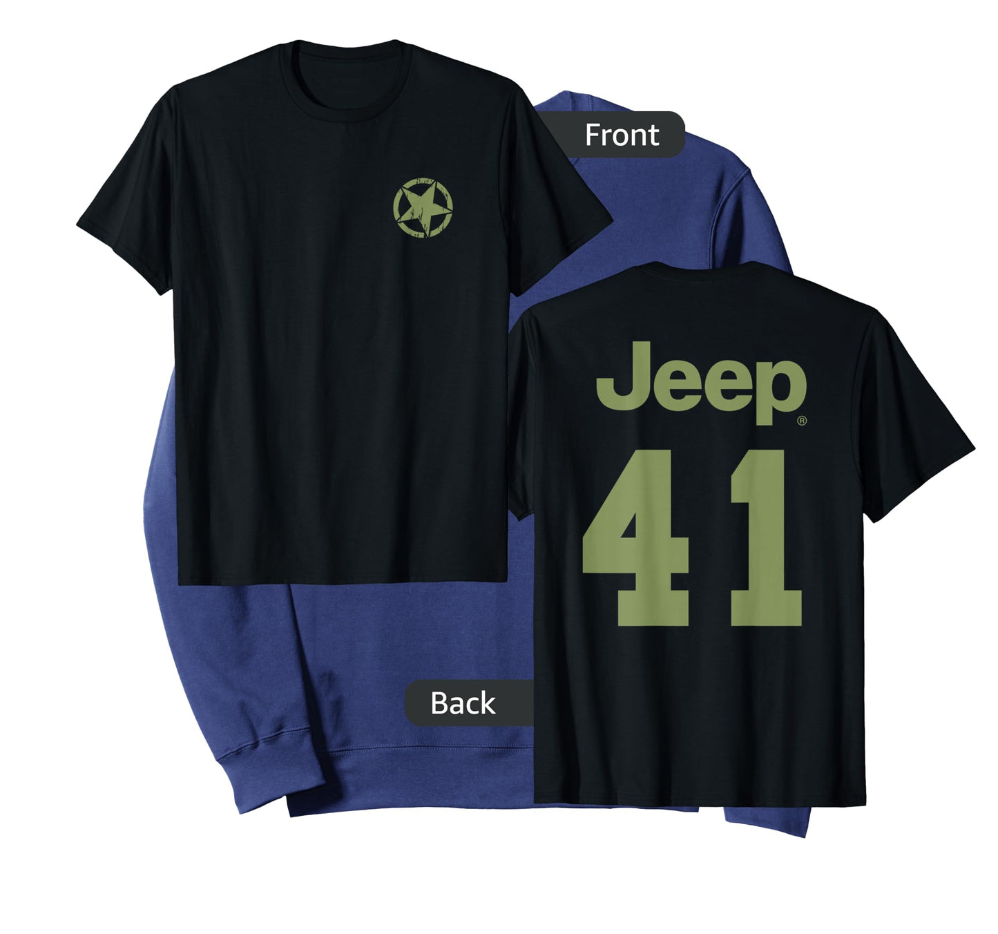 Jeep Star Jersey (Front/Back Print) T-Shirt