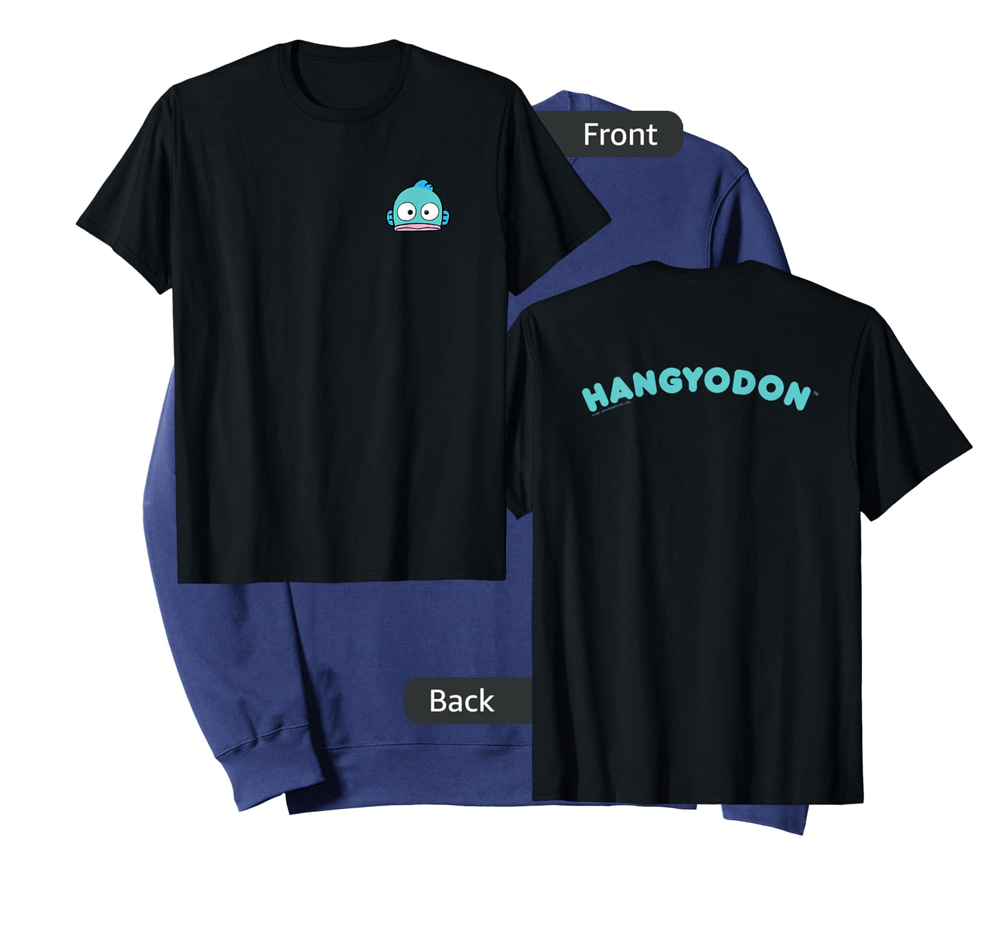 Hangyodon Front and Back Logo Tee Shirt T-Shirt