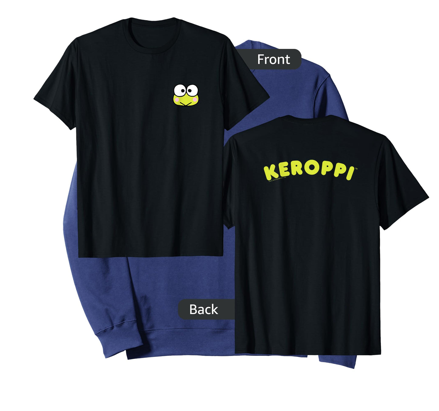 Keroppi Front and Back Logo Tee Shirt T-Shirt