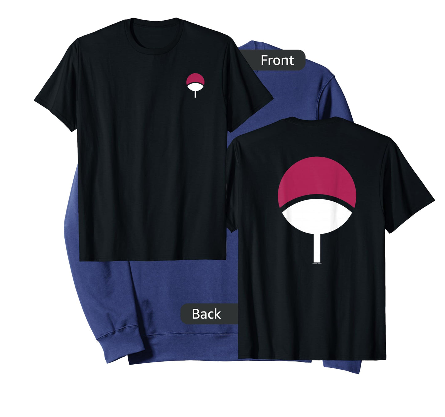 Naruto Shippuden Sasuke Uchiha Icon Front and Back Anime T-Shirt