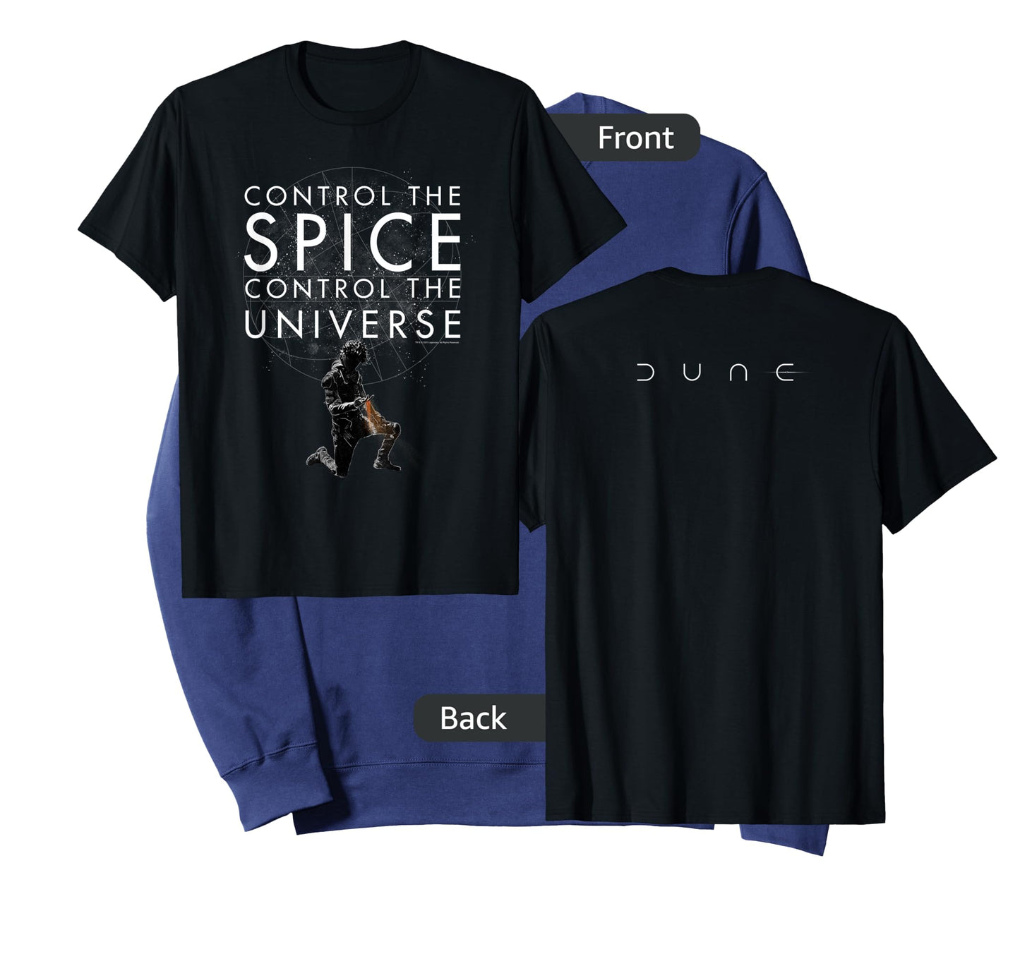 Dune (2021) - Control The Spice, Control The Universe Black T-Shirt