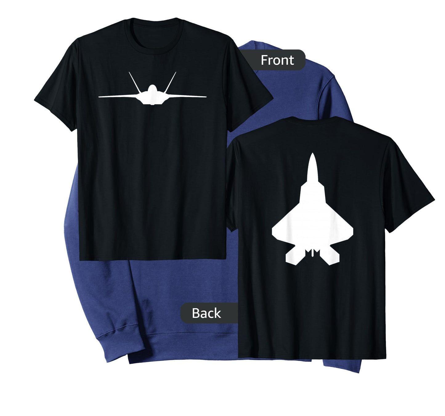 F 22 Raptor Fighter Jet Aircraft Silhouette T-Shirt