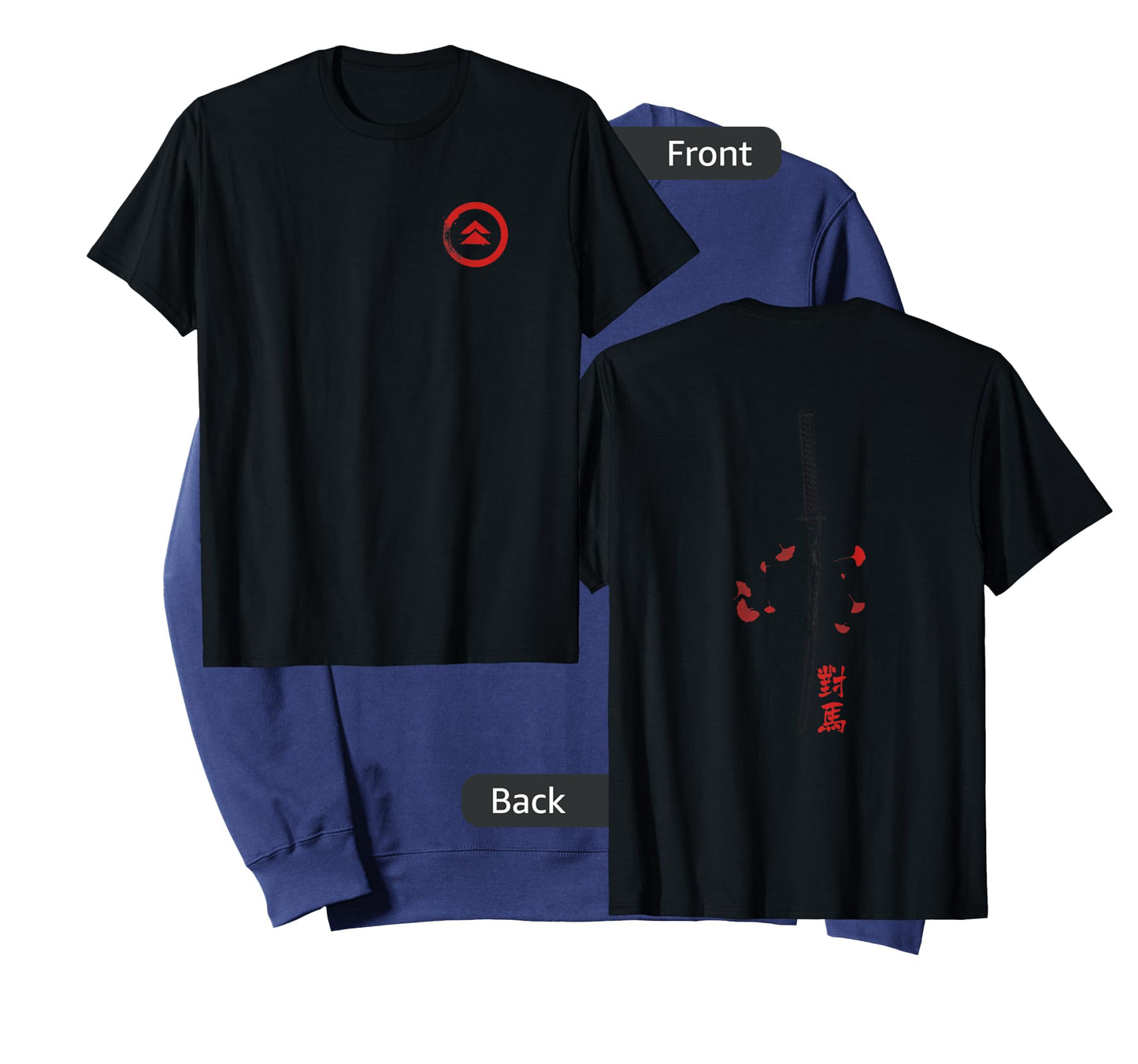 Ghost of Tsushima Front and Back Katana Leaves Video Game T-Shirt