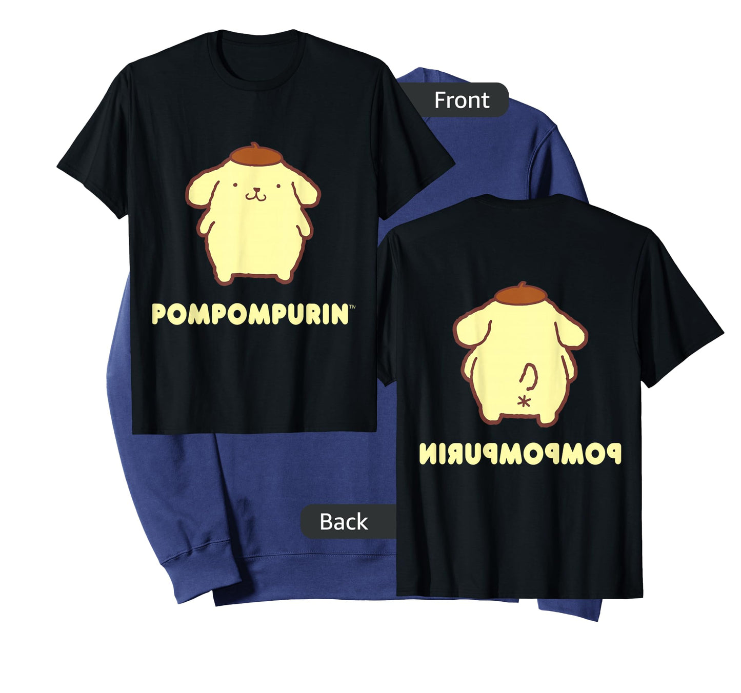 Pompompurin Character Front and Back T-Shirt Small