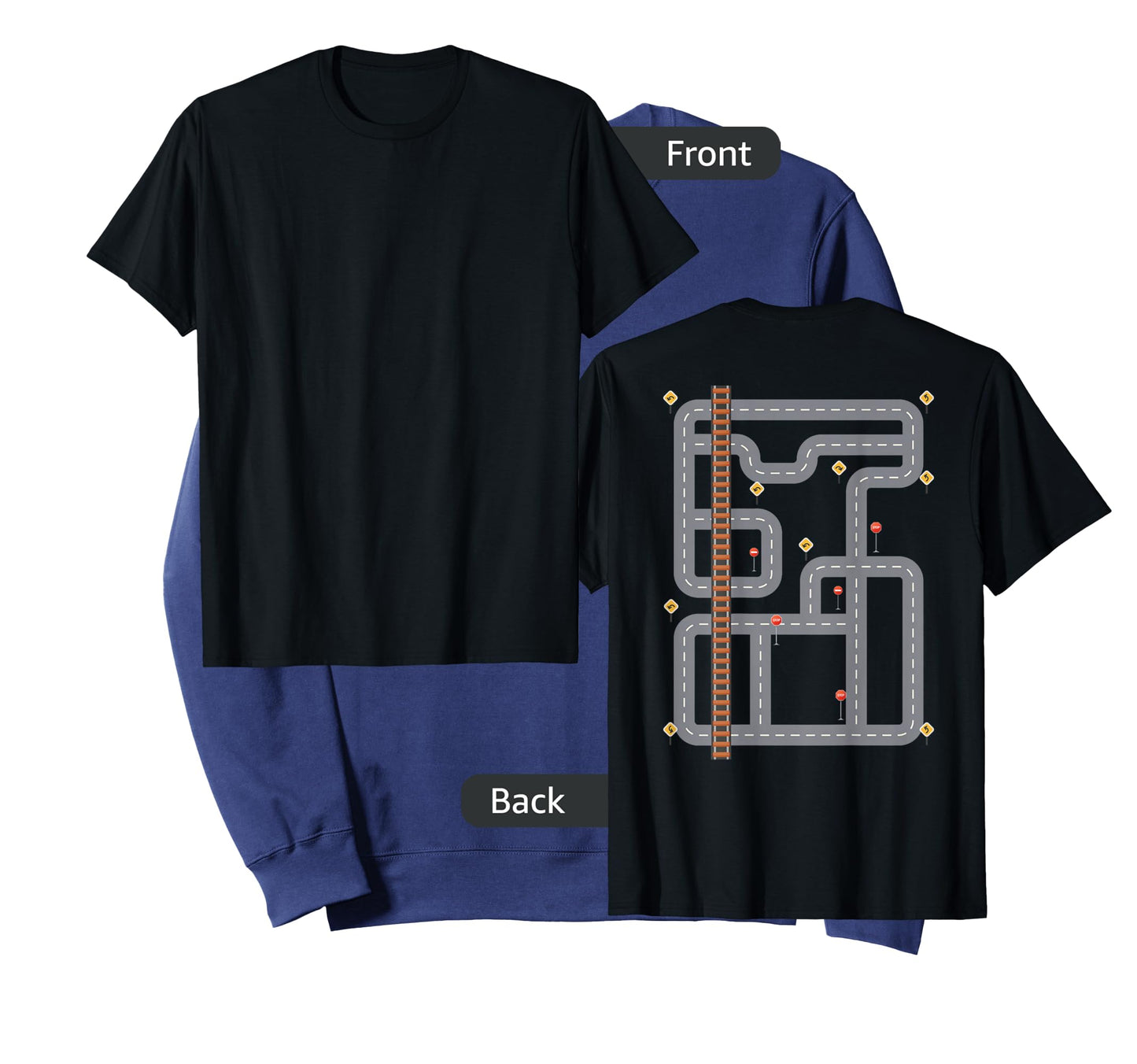 Cool Playmat Race Car Track On Back Dad race car Mat T-Shirt