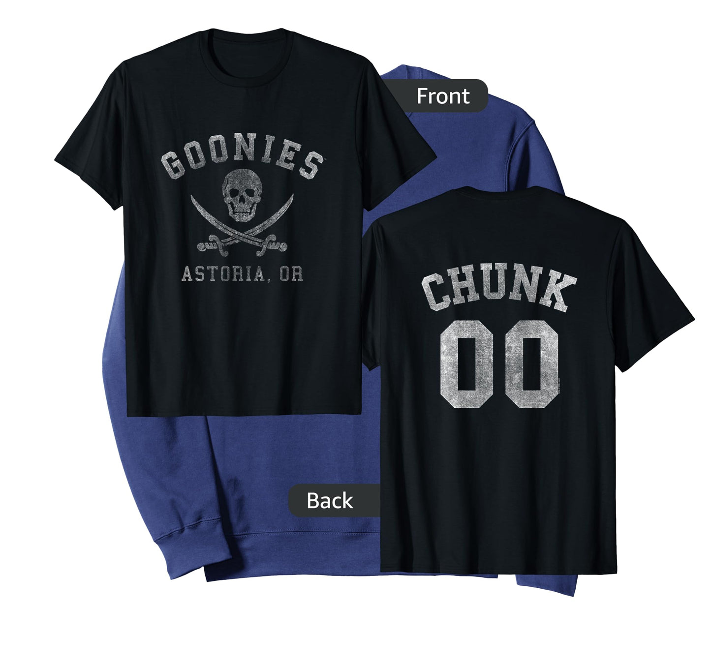 The Goonies Logo and Chunk Jersey Front and Back Movie T-Shirt