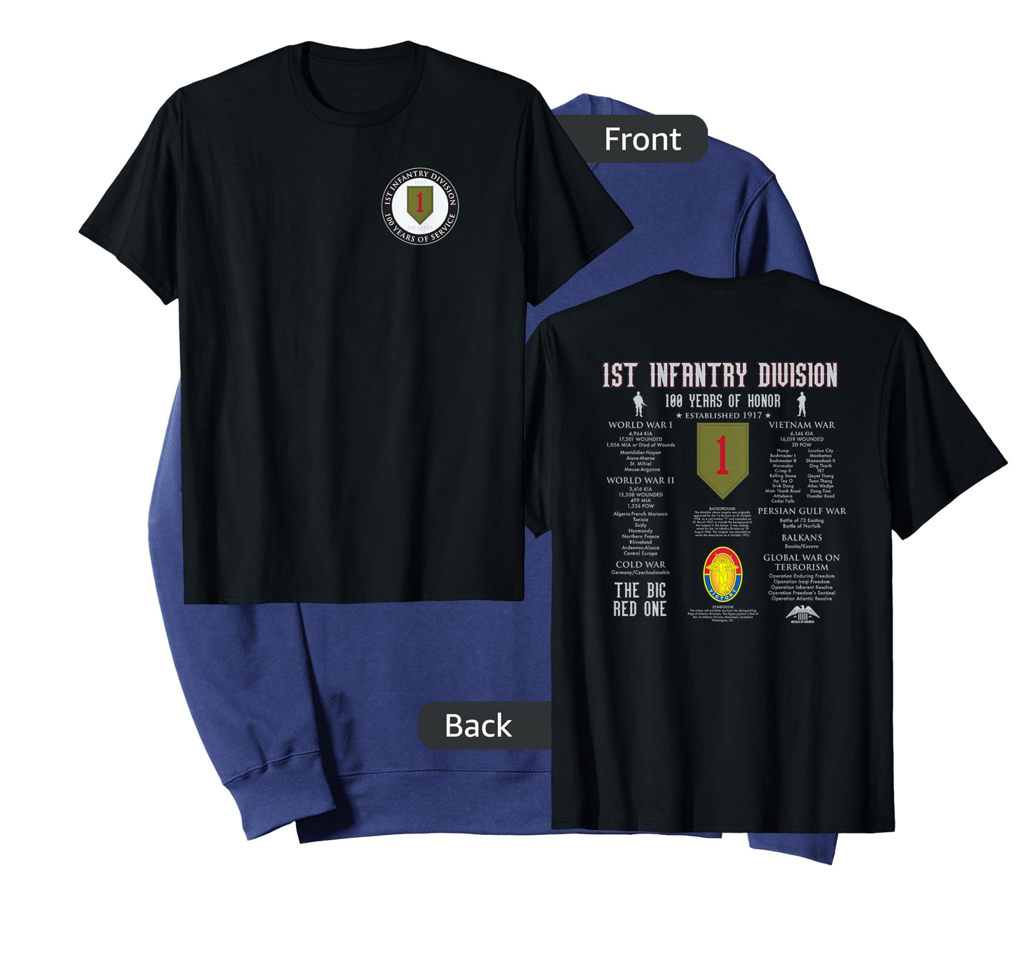 1st Infantry Division 100 Years of Honor T-Shirt