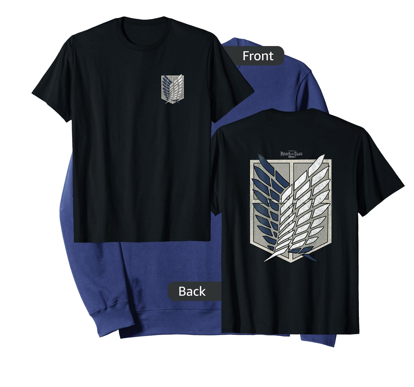 Attack on Titan Season 3 Scout Regiment Emblem Front Back T-Shirt