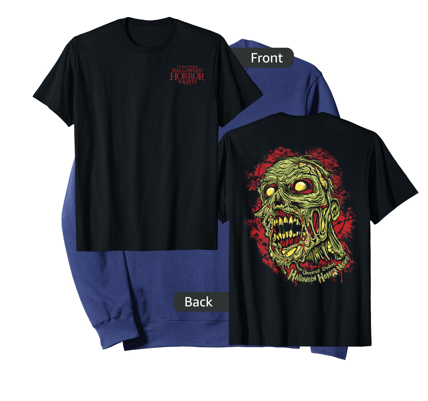Halloween Horror Nights HHN Zombie Front & Back T-Shirt