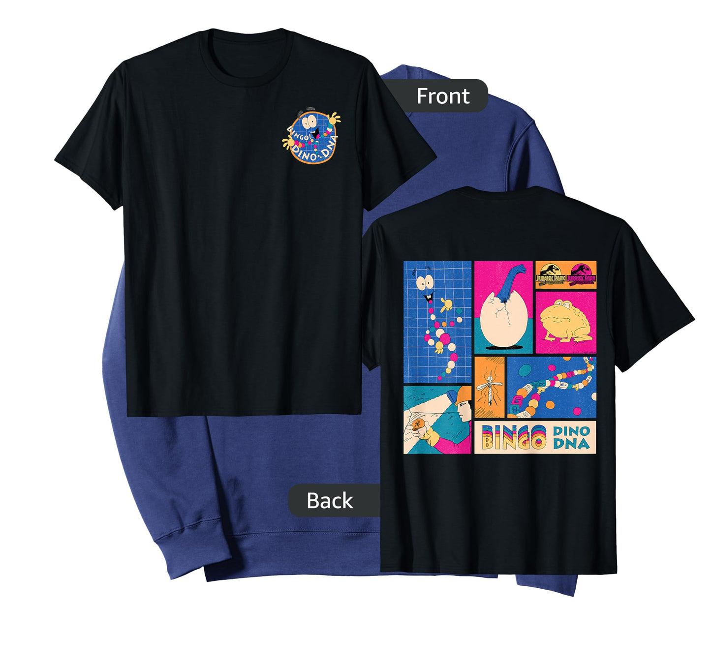 Jurassic Park 30th Anniversary Bingo Dino DNA Retro T-Shirt