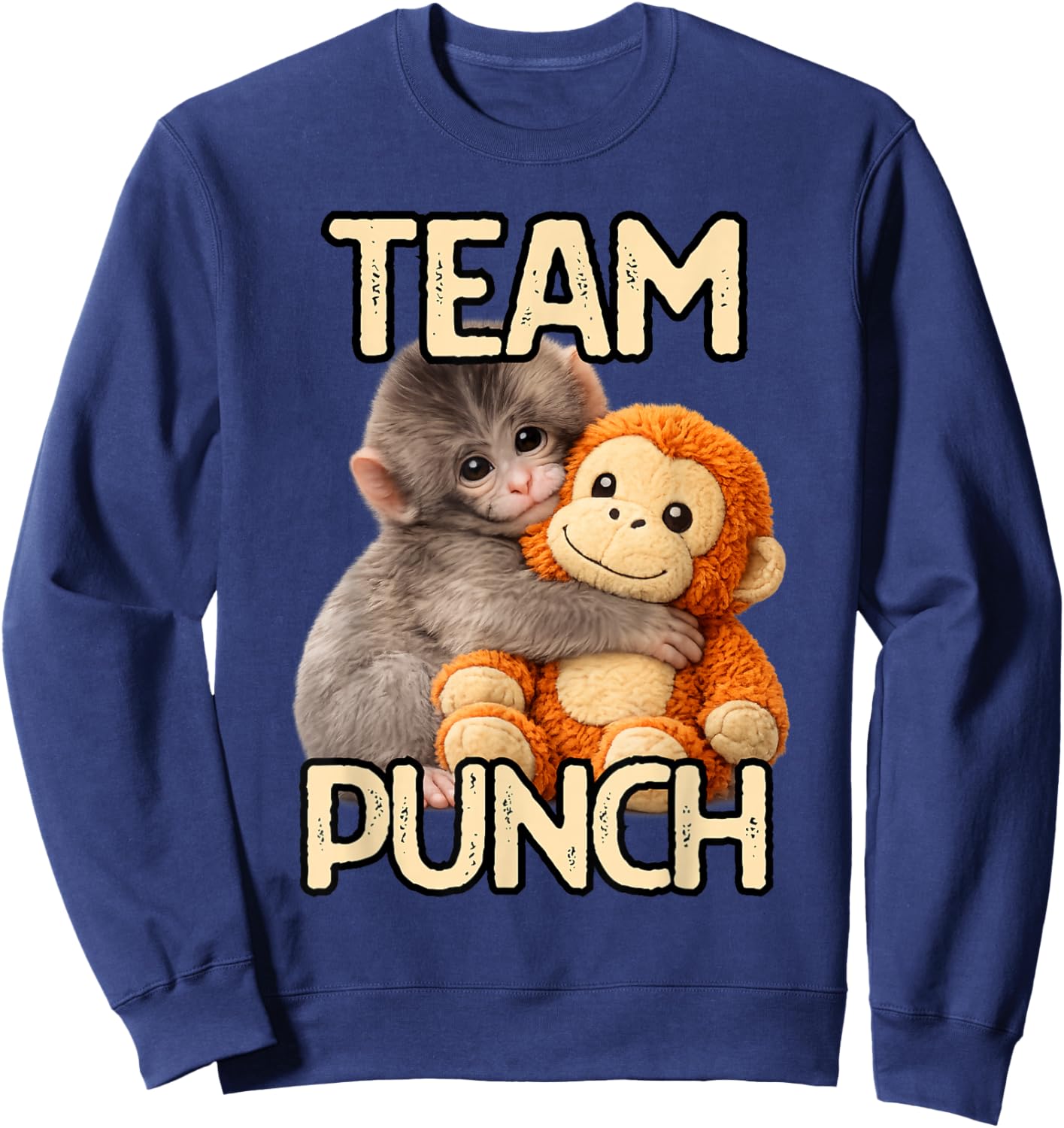 Vintage Retro Team Punch Monkey T-Shirt - Sweatshirt | Navy