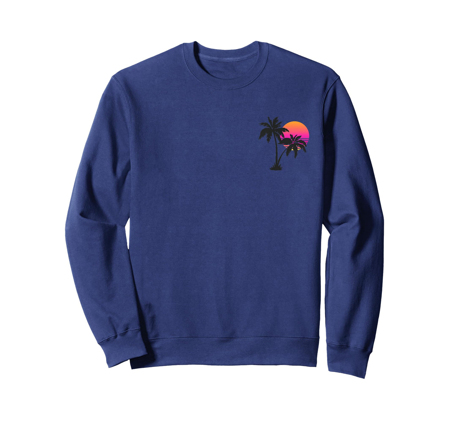 Tropical Retro Style Vintage Sunset Beach Palm Tree Mens T-Shirt