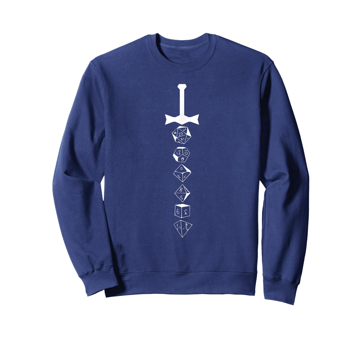 RollToHit RPG Shirts Nerdy Dice Set Collector Sword (Light Design) T-Shirt