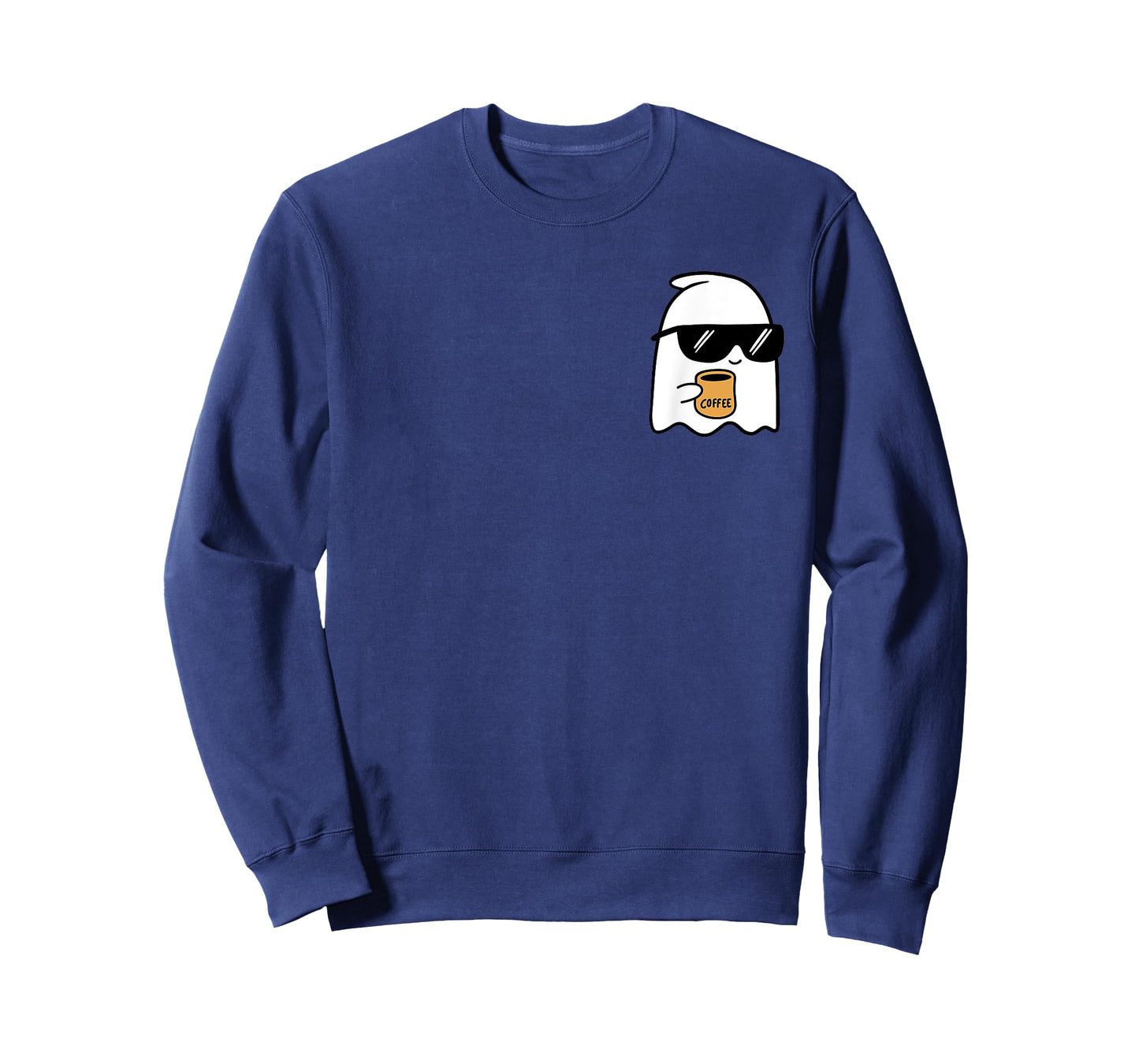 Cute Ghost Drinking Coffee Halloween Ghost Coffee T-Shirt