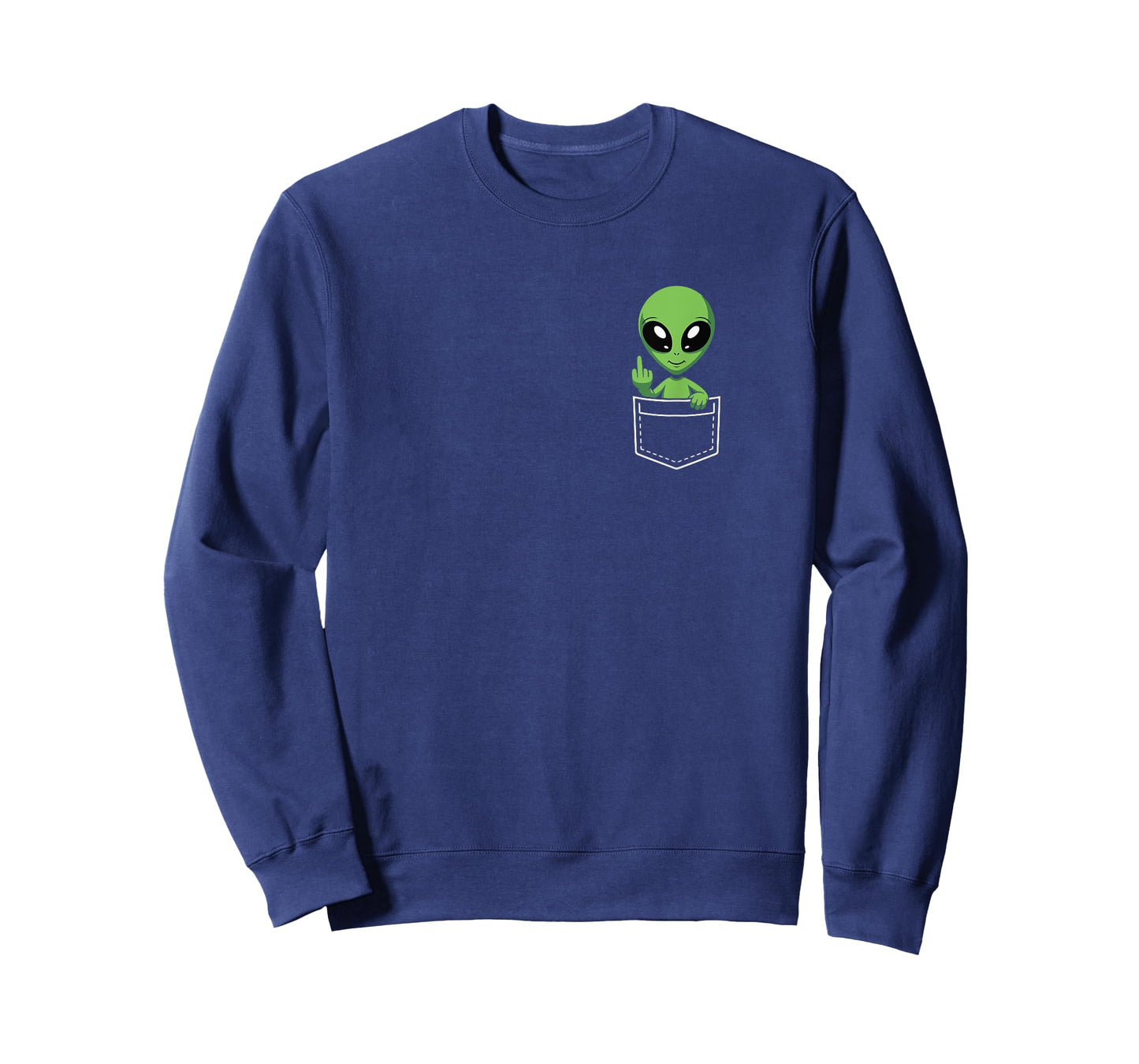 Funny Alien in my Pocket Giving the Bird Middle Finger T-Shirt
