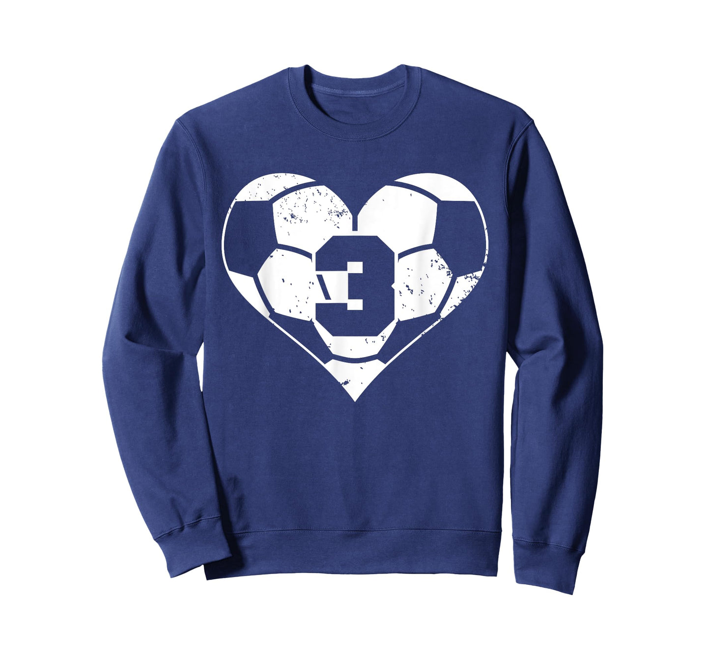 Soccer Number 3 Jersey Funny Soccer Heart Game Day T-Shirt