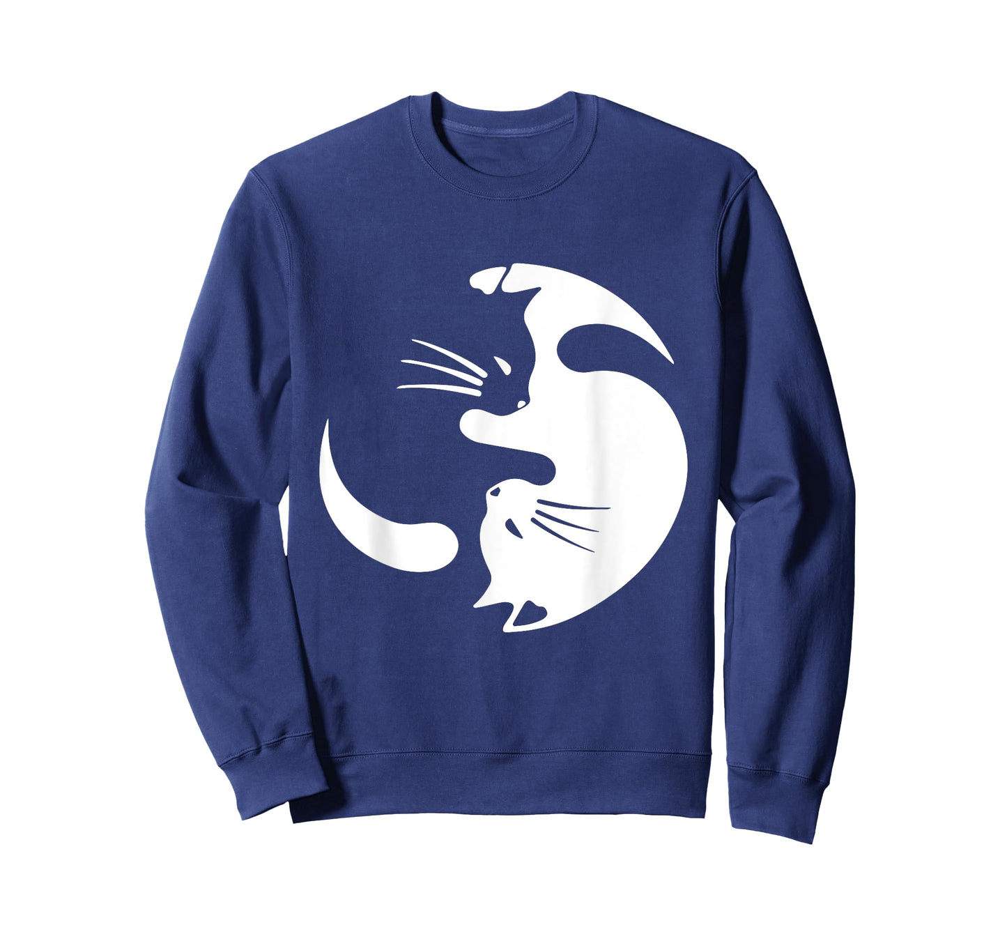 Yin Yang Cat Symbol Cute Black and White Cat Kitty Halloween T-Shirt