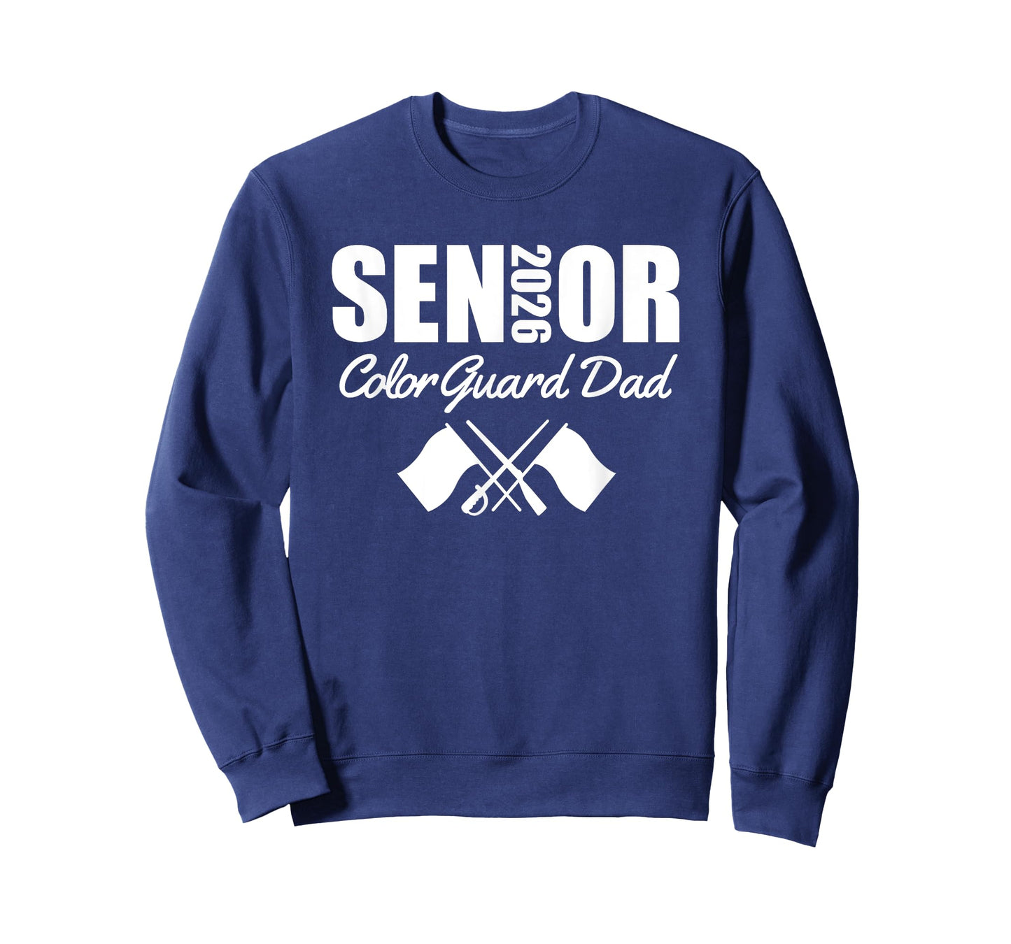 2026 Senior Color Guard Dad Flag Marching Band Parent T-Shirt